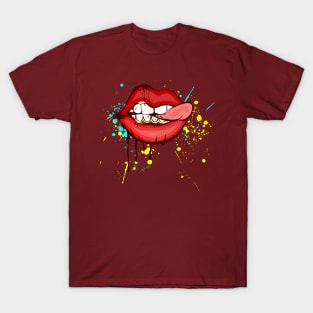 Sweet Lips Tongue pop Shirt gift idea T-Shirt